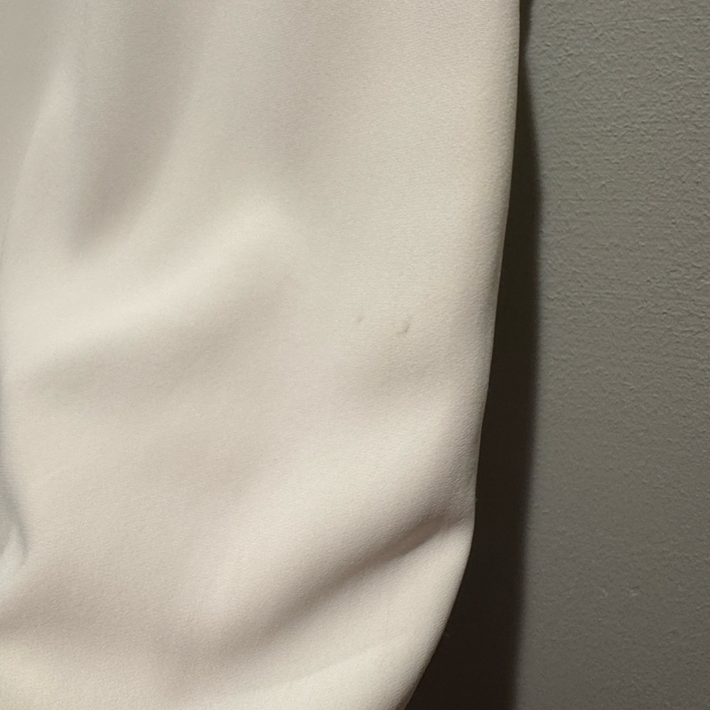 New NWT Escada Ivory White Minimalist Sleeveless Cape Back Long Blouse Top - Picture 8 of 16